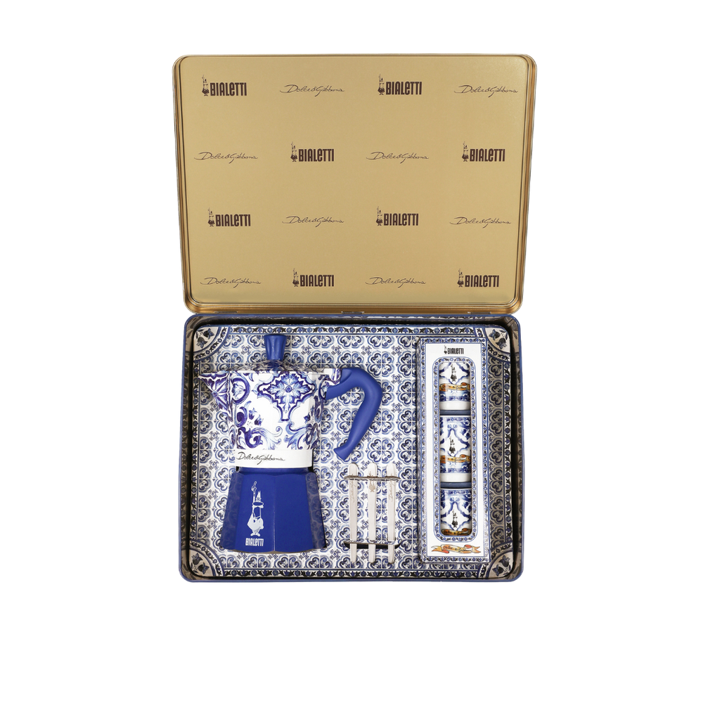 Bialetti X Dolce&Gabbana Blue Mediterranean Gift Set (6 Cup)