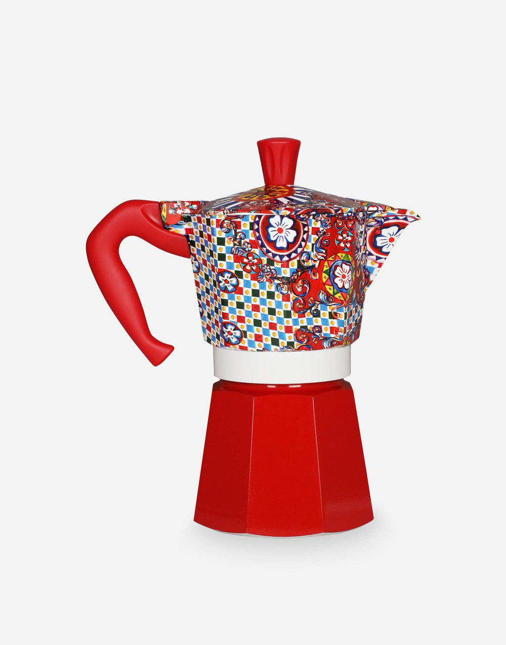 Bialetti X Dolce&Gabbana Sicilian Cart Moka Express: Red / 3 Cup