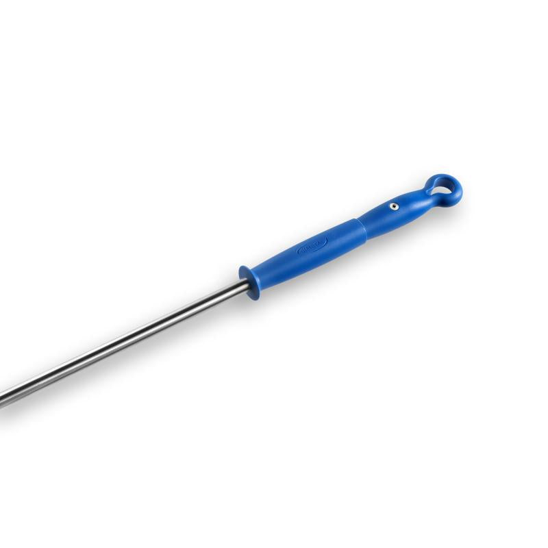 GI Metal Stainless Steel Perforated Pizza Turning Peel - 20cm Head / 120cm Handle