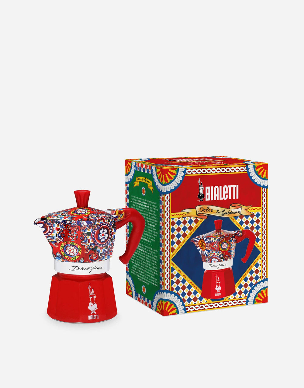 Bialetti X Dolce&Gabbana Sicilian Cart Moka Express: Red / 3 Cup