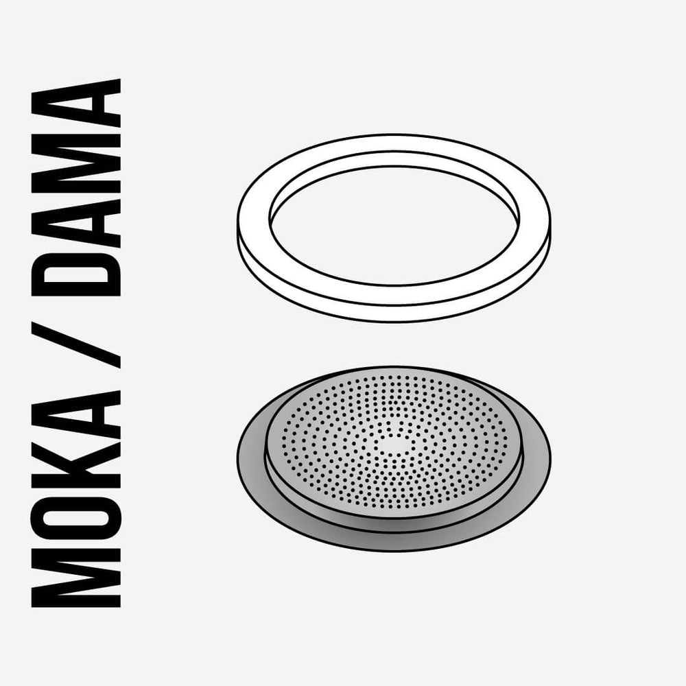 Bialetti Gasket & Filter - Bialetti Moka/Dama: 3-4 Cup