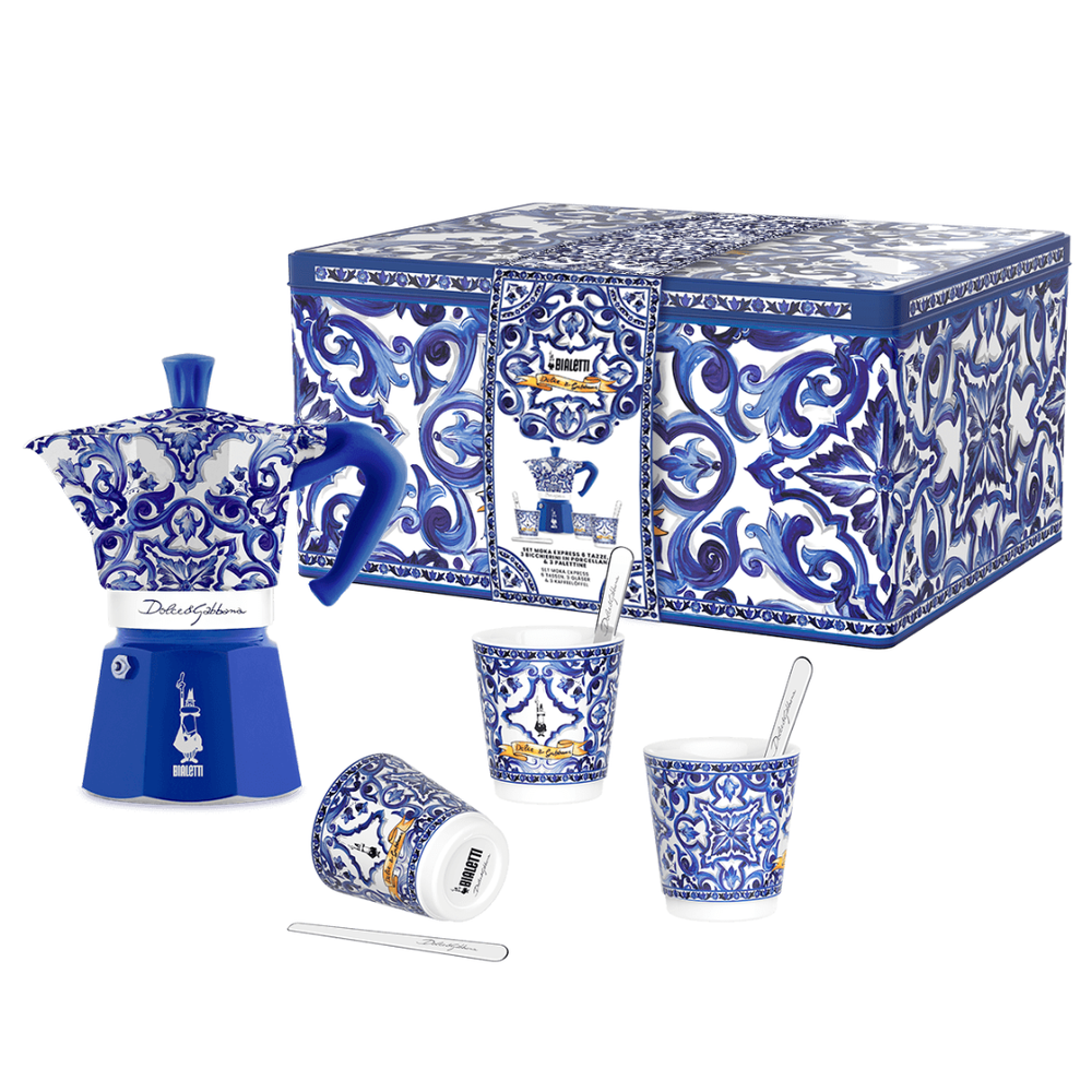 Bialetti X Dolce&Gabbana Blue Mediterranean Gift Set (6 Cup)