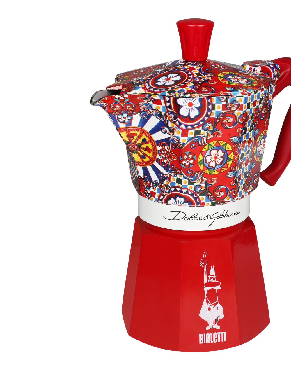 Bialetti X Dolce&Gabbana Sicilian Cart Moka Express: Red / 3 Cup
