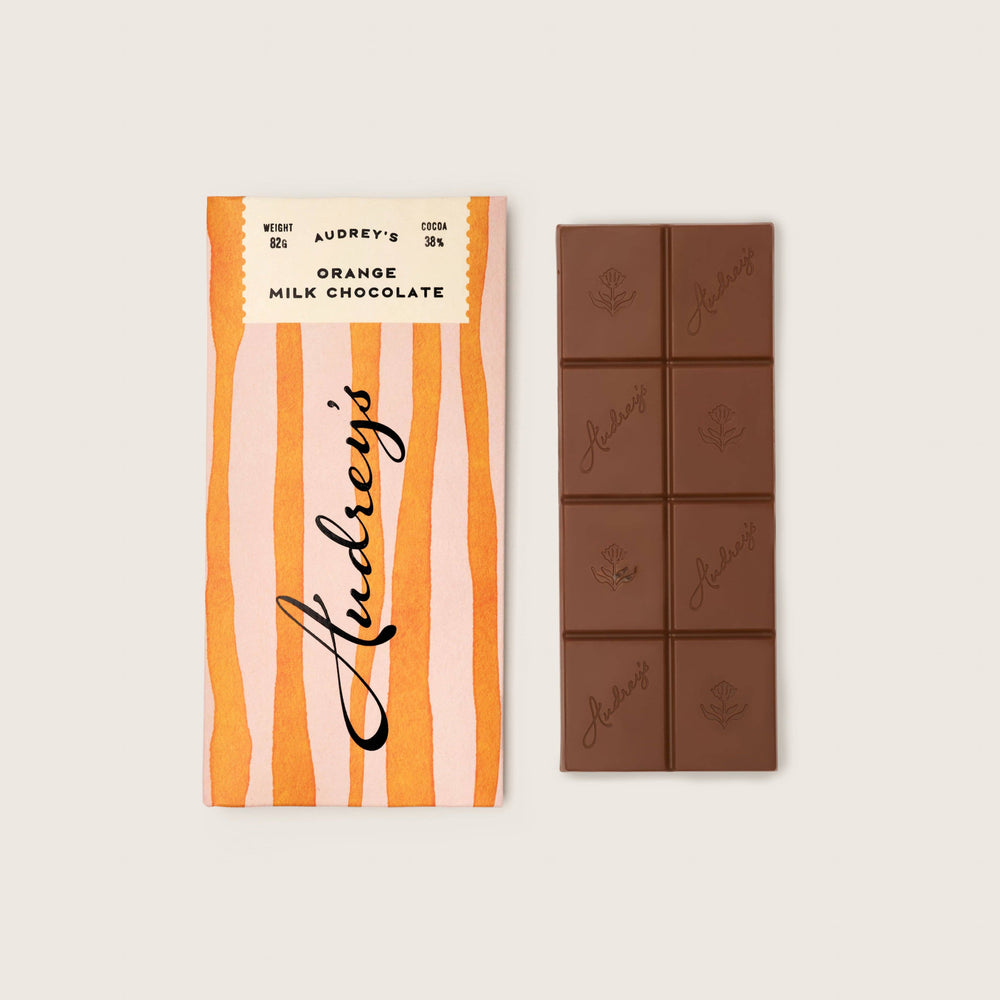 Audrey's Milk 38% Orange Chocolate Bar - 75g