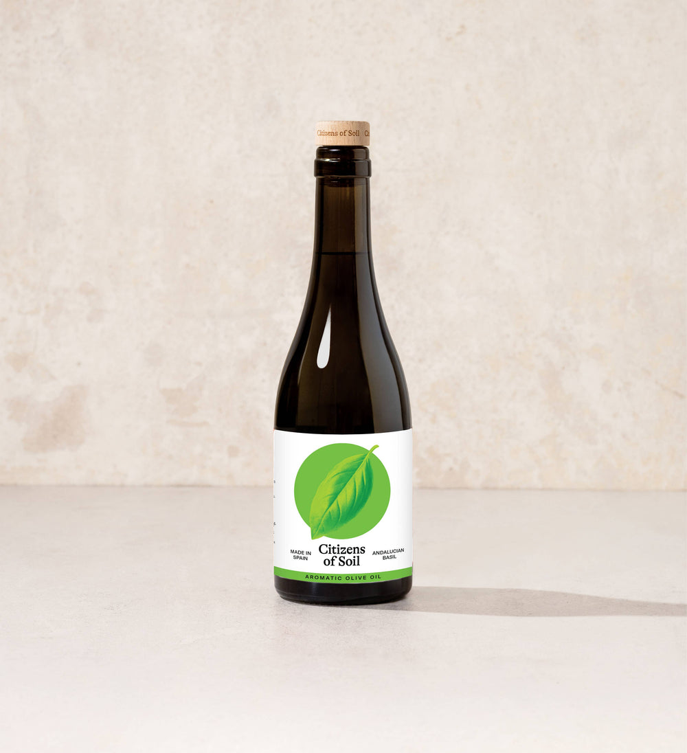 Citizens of Soil Spanish Aromatic Basil Extra Virgin Olive Oil - 375ml Glass Bottle