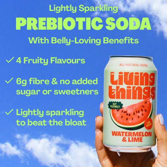 Living Things Prebiotic Soda Watermelon & Lime - 330ml