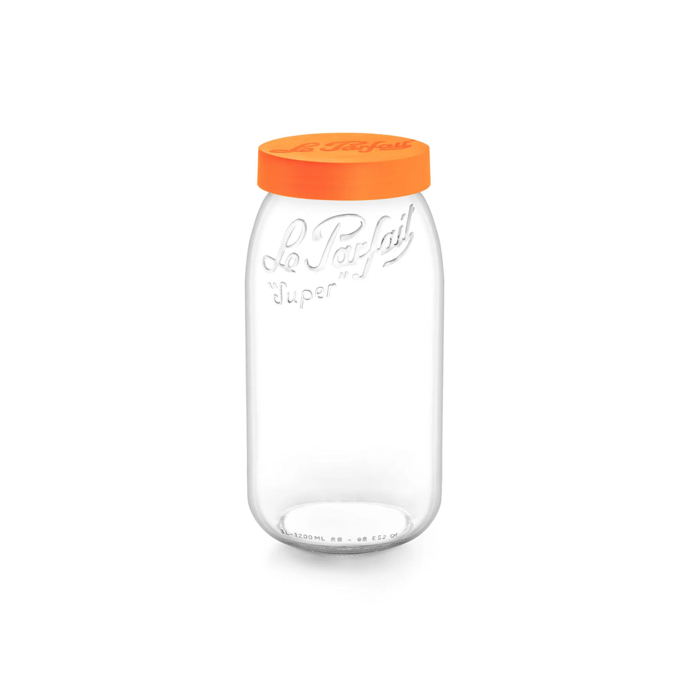 Le Parfait Orange Screw Top Glass Store Jar 3L
