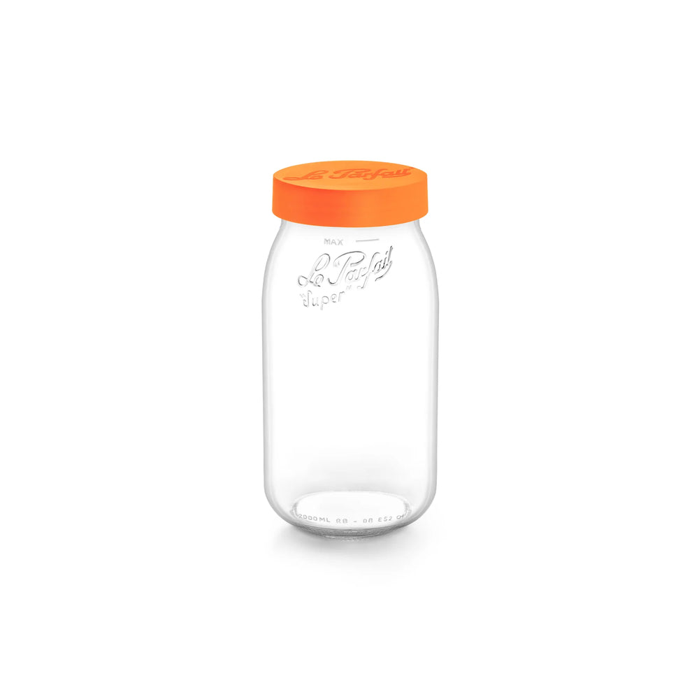 Le Parfait Orange Screw Top Glass Store Jar 2L