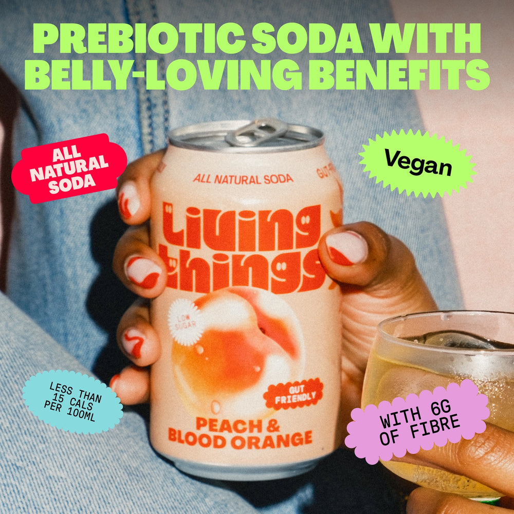 Living Things Prebiotic Soda Peach & Blood Orange - 330ml
