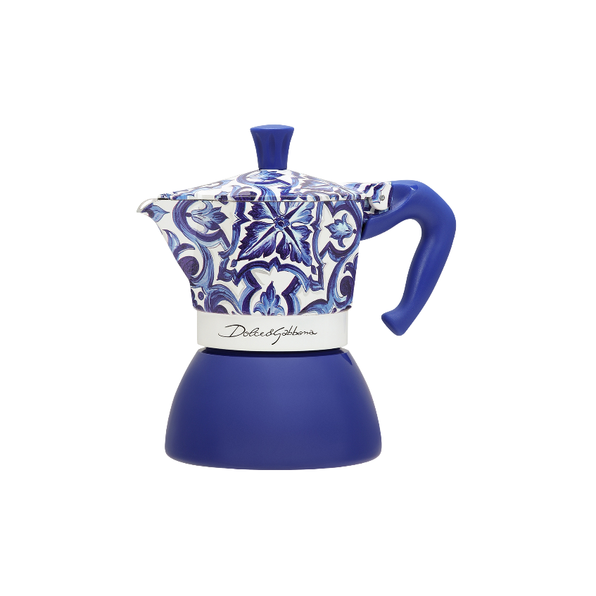Bialetti X Dolce&Gabbana Blue Mediterranean Moka Induction: Blue / 4 Cup