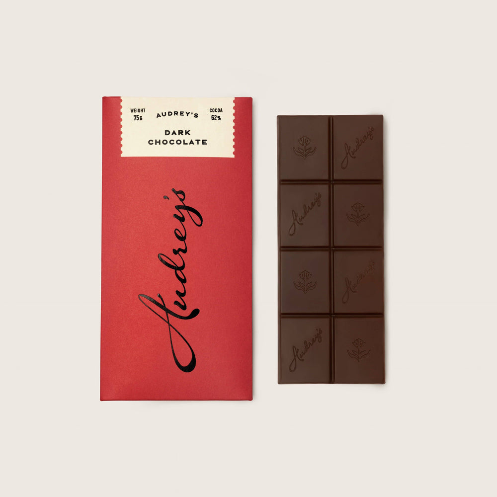Audrey's Dark 62% Chocolate Bar - 75g