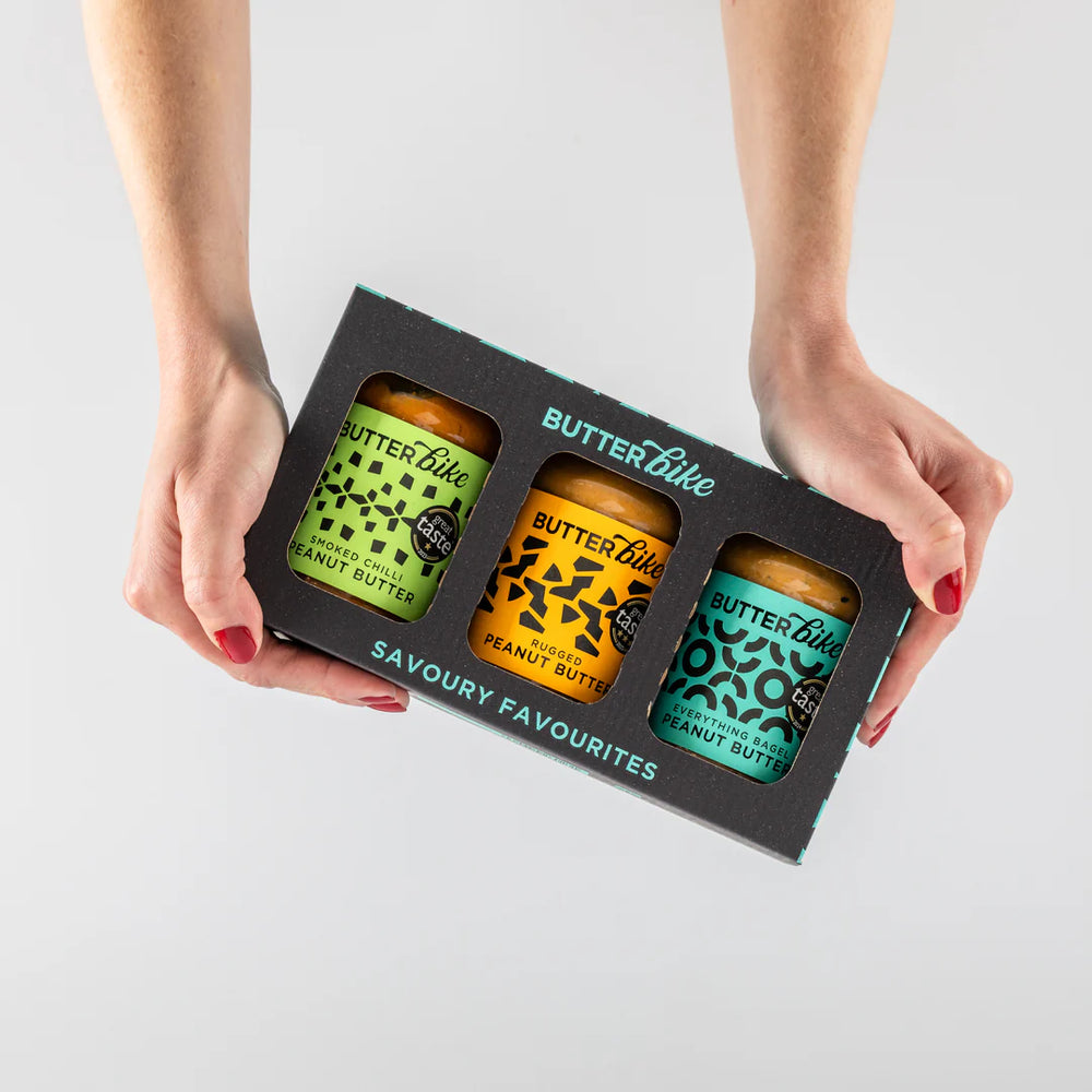 Butter Bike Co. Savoury Faves Peanut Butter Gift Trio (3 x 285g Jars)