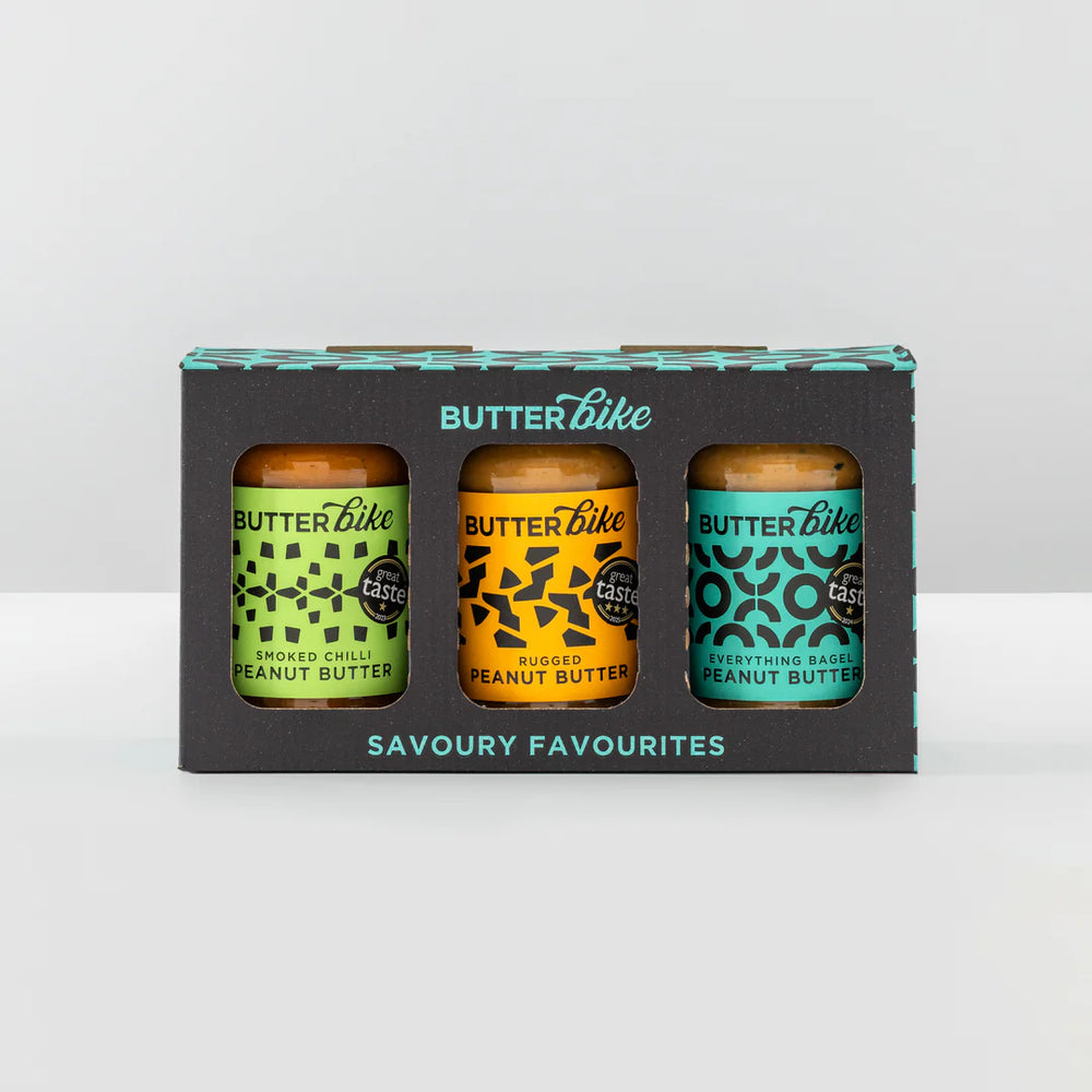 Butter Bike Co. Savoury Faves Peanut Butter Gift Trio (3 x 285g Jars)