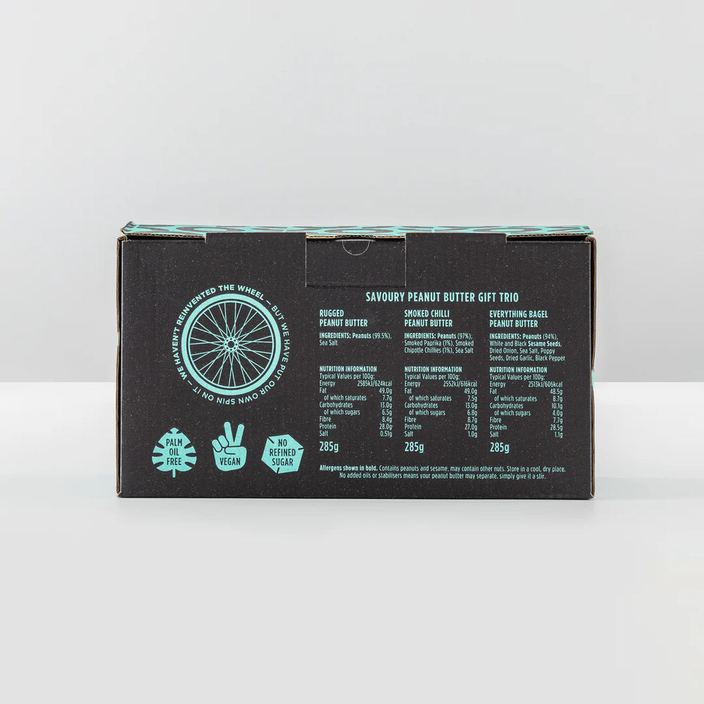 Butter Bike Co. Savoury Faves Peanut Butter Gift Trio (3 x 285g Jars)
