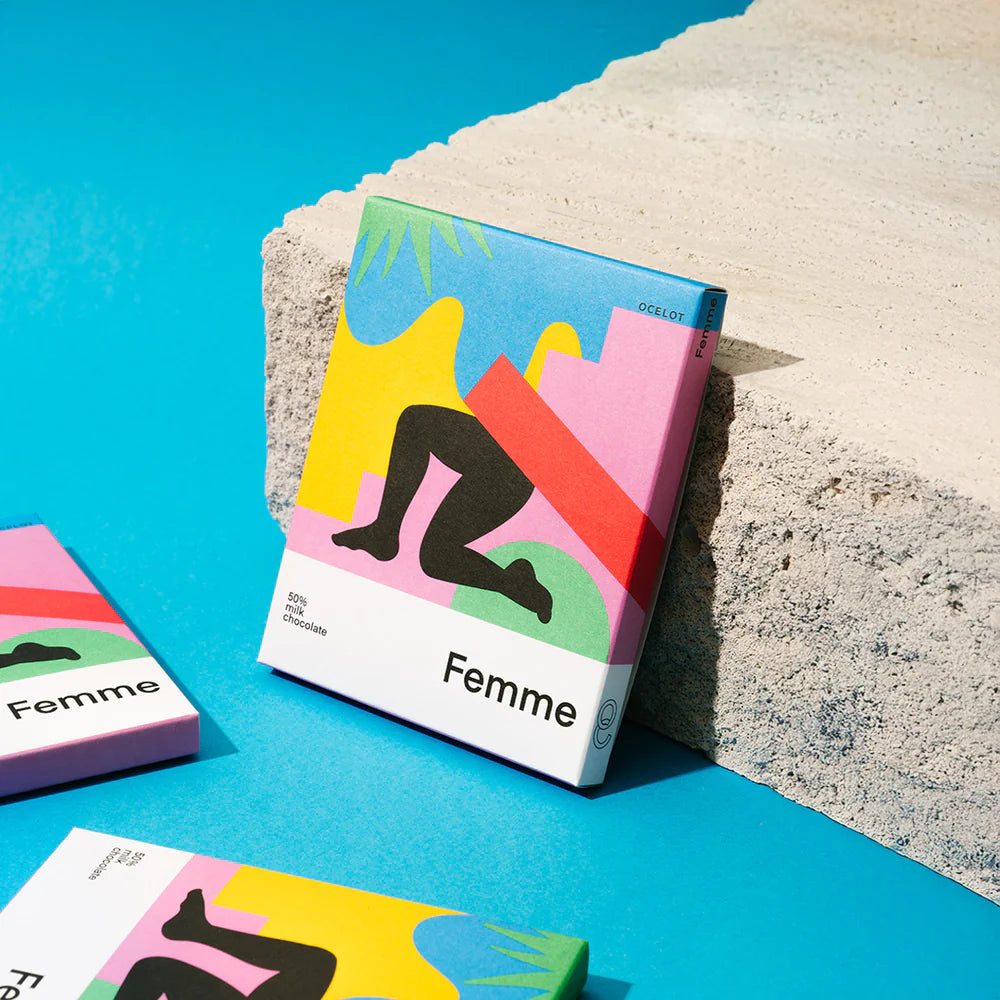 Ocelot Organic 55% Dark Milk Chocolate Femme Chocolate Bar - 70g