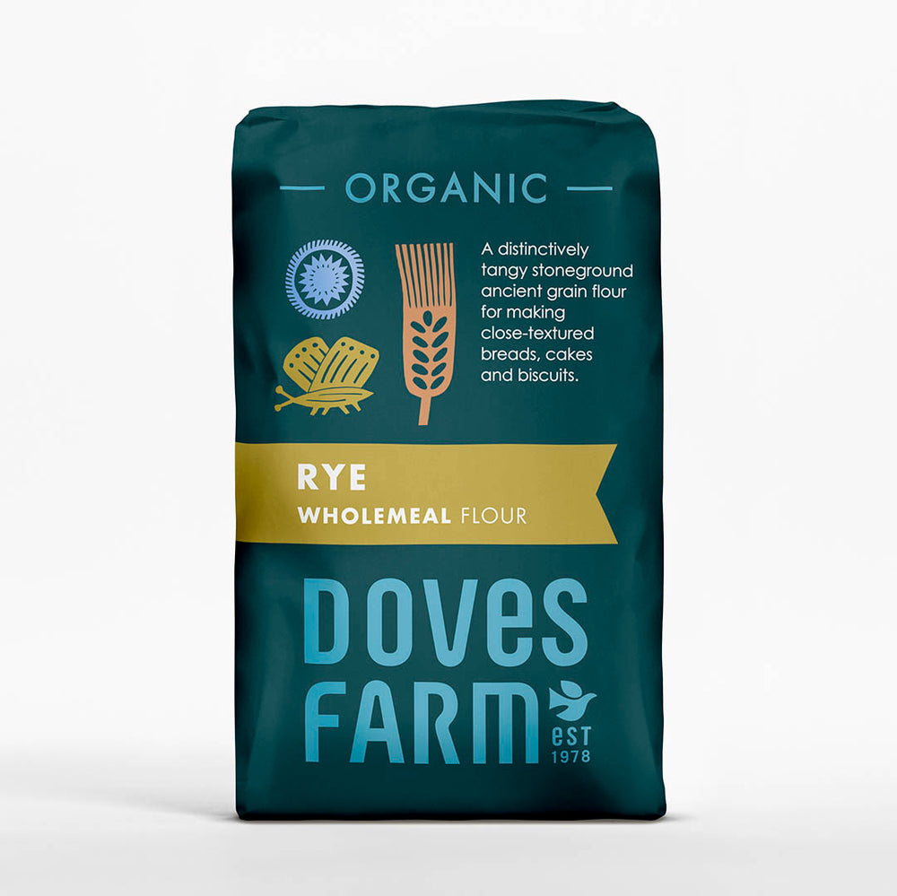 Doves Farm Organic Stoneground Wholemeal Rye Flour - 1kg