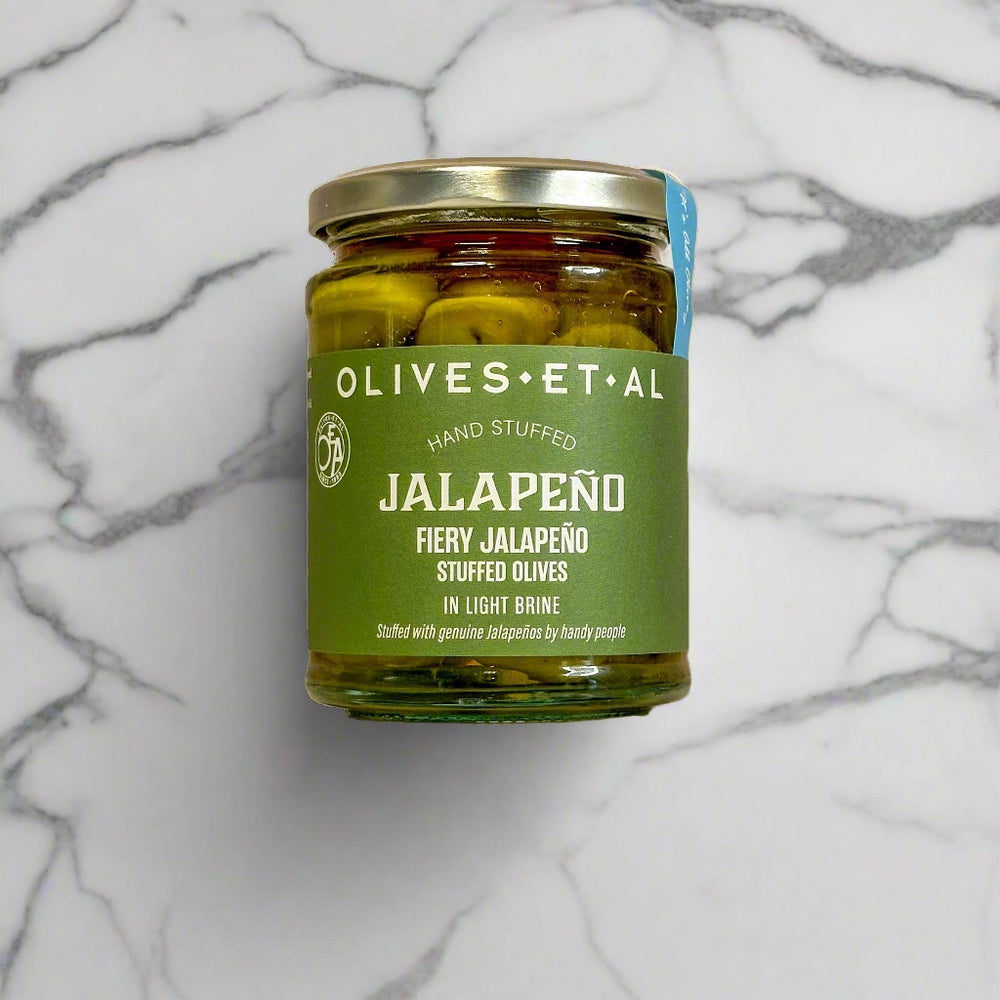 Olives Et Al Fiery Jalapeno Hand-Stuffed Pitted Olives - 150g