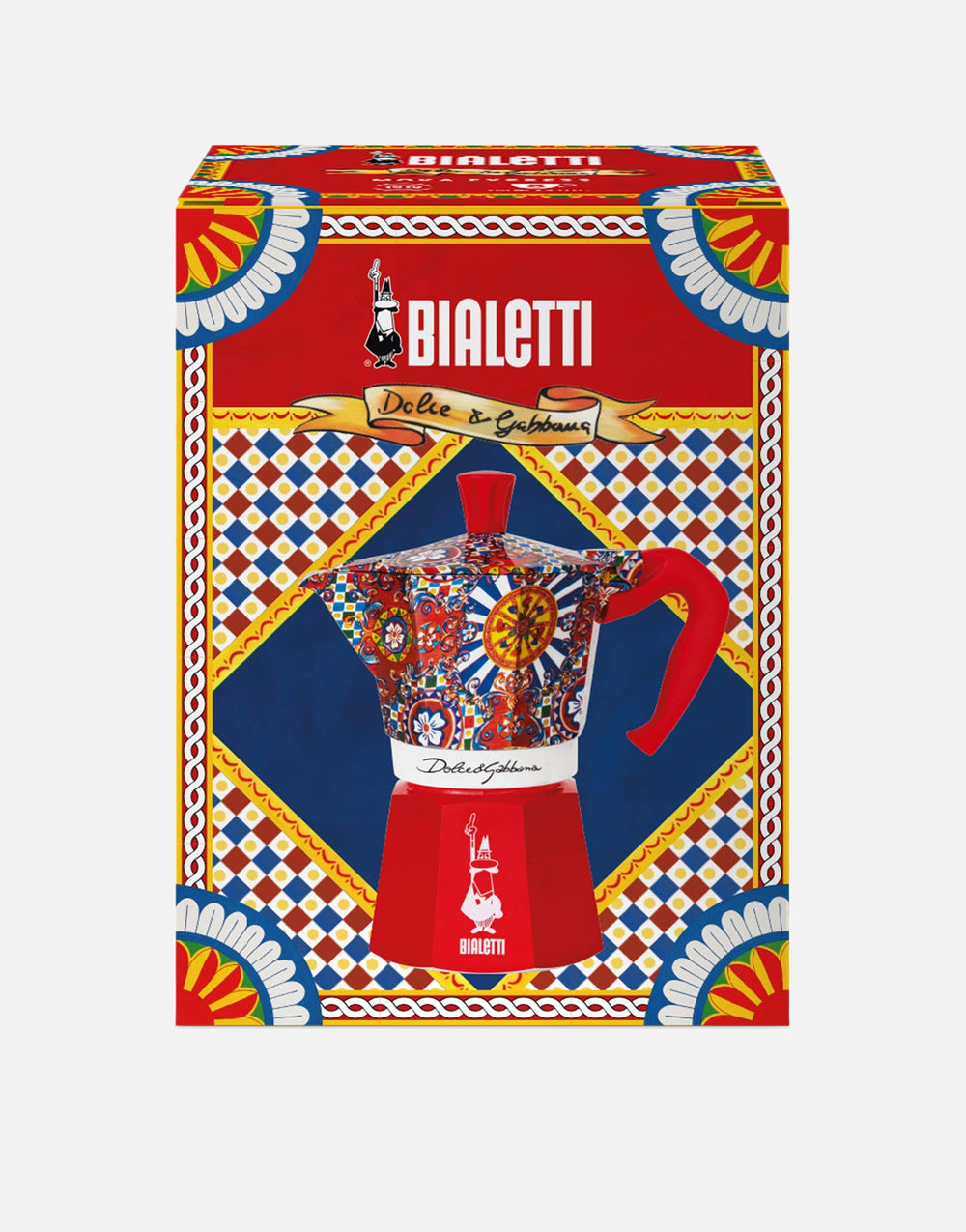 Bialetti X Dolce&Gabbana Sicilian Cart Moka Express: Red / 3 Cup
