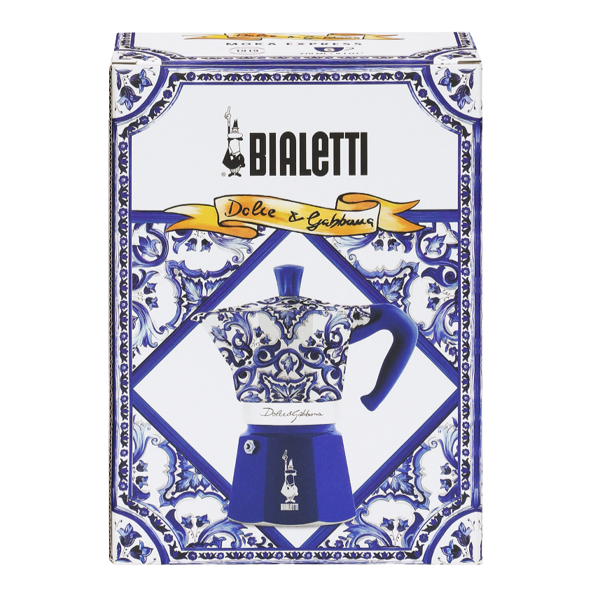Bialetti X Dolce&Gabbana Blue Mediterranean Moka Express: Blue / 3 Cup