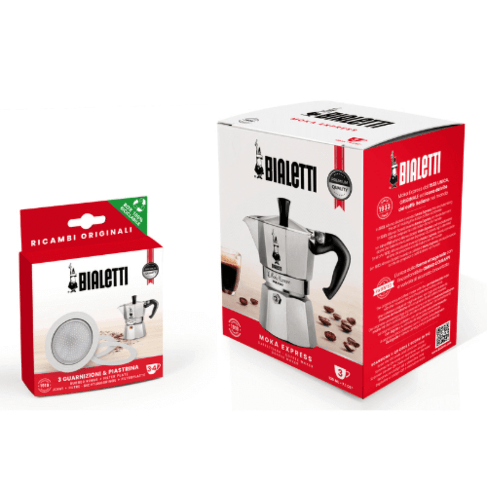 Bialetti Gasket & Filter - Bialetti Moka/Dama: 3-4 Cup