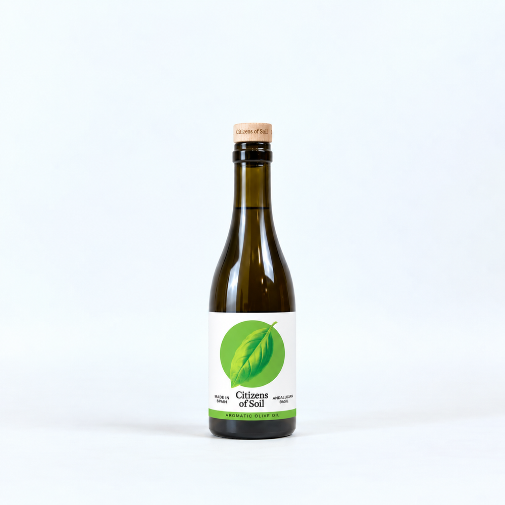 Citizens of Soil Spanish Aromatic Basil Extra Virgin Olive Oil - 375ml Glass Bottle