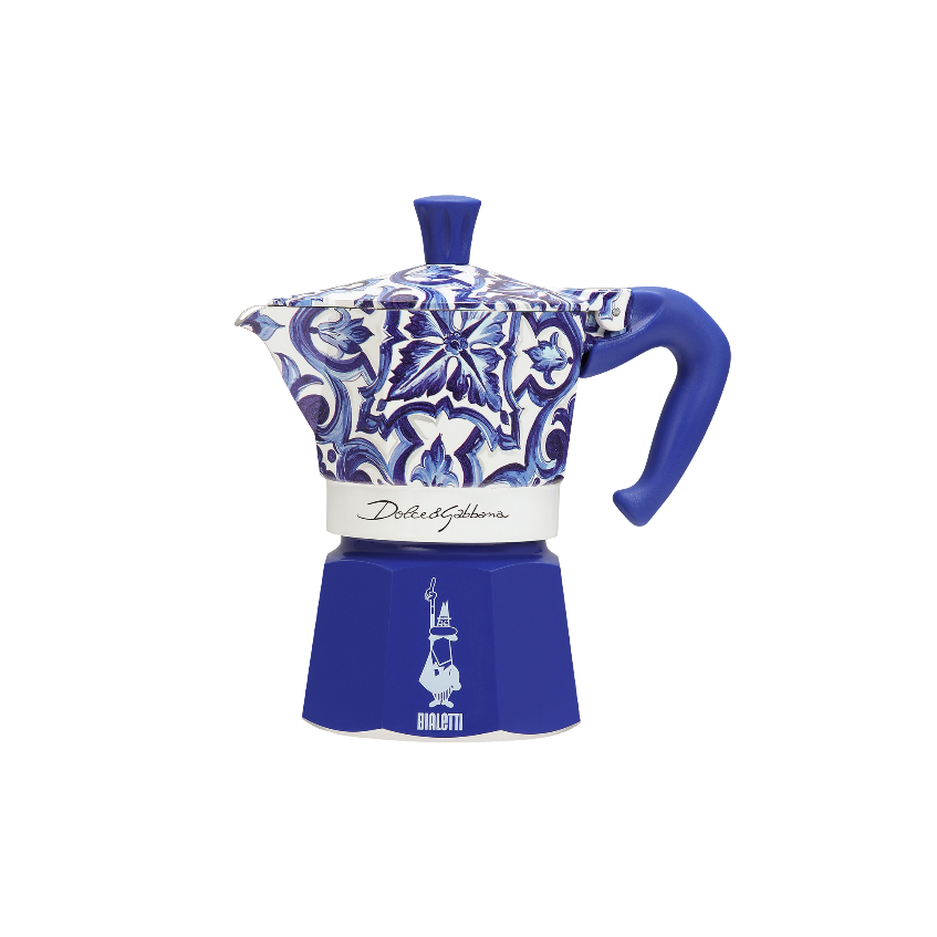 Bialetti X Dolce&Gabbana Blue Mediterranean Moka Express: Blue / 3 Cup