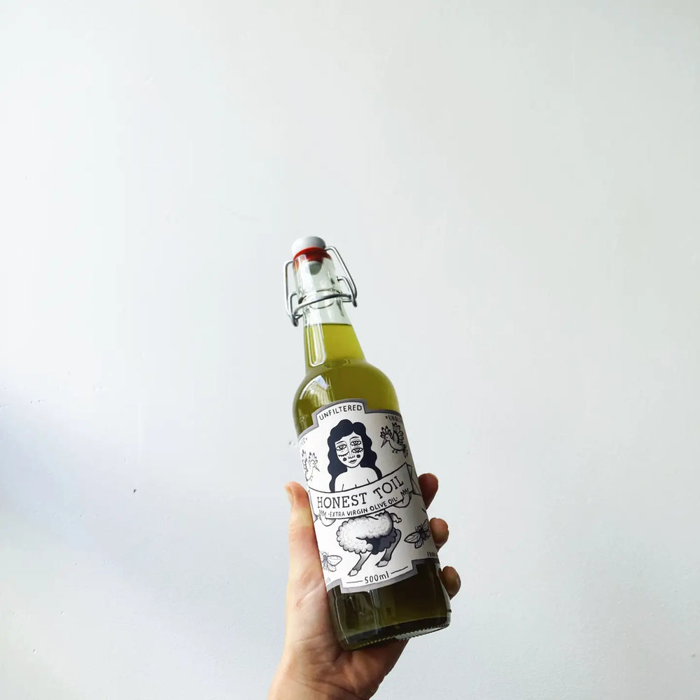 Honest Toil Cold Pressed Extra Virgin Olive Oil - 500ml Glass Bottle