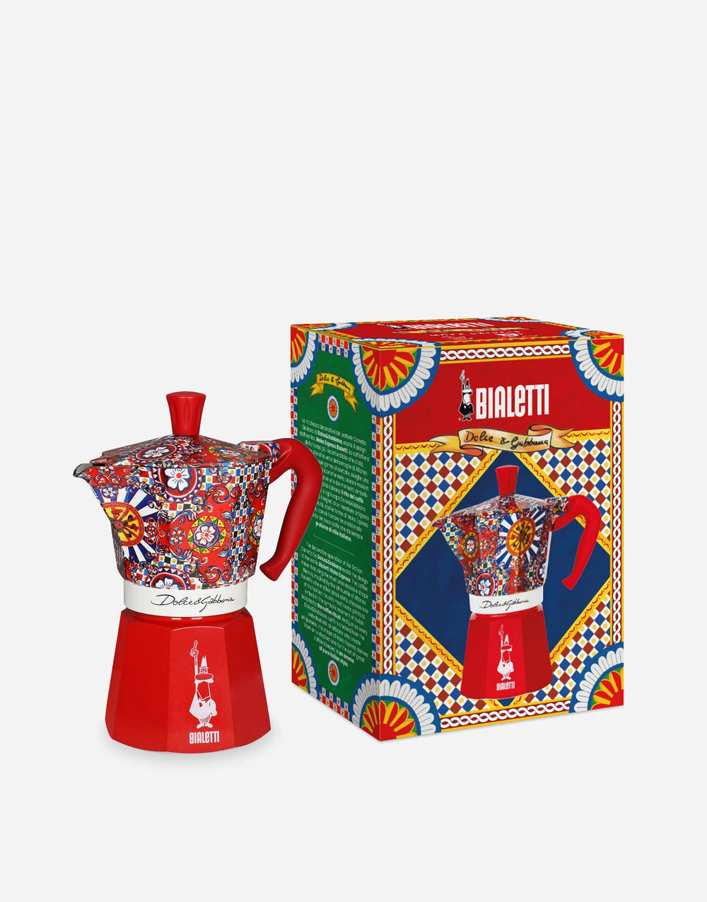 Bialetti X Dolce&Gabbana Sicilian Cart Moka Express: Red / 3 Cup
