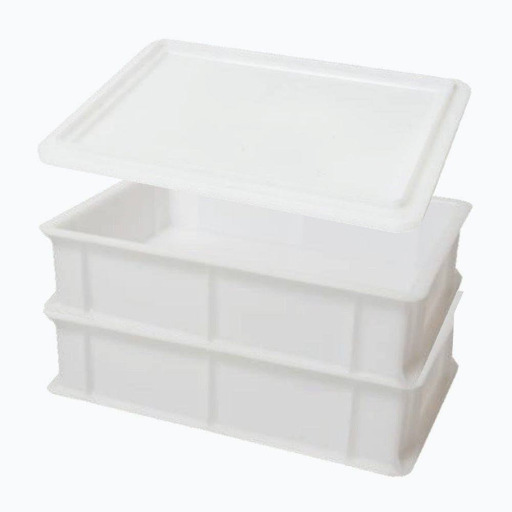 Genus Dei Pizza Dough Proofing Plastic Tray and/or Lid - 40cm x 30cm x 10cm (8.5cm Deep Internally)