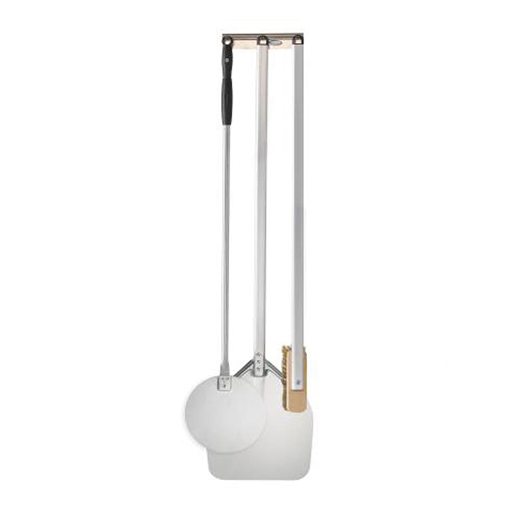 GI Metal 4 Piece Stainless Steel Home Pizza Kit (2 x Peels, Brush & Wall Hook) 90cm