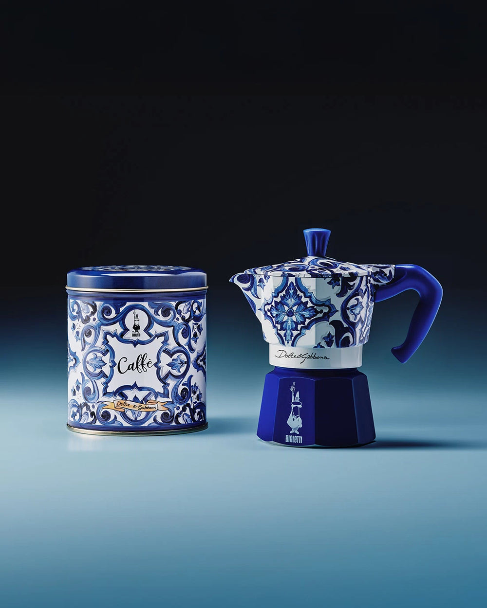 Bialetti X Dolce&Gabbana Blue Mediterranean Moka Express: Blue / 3 Cup