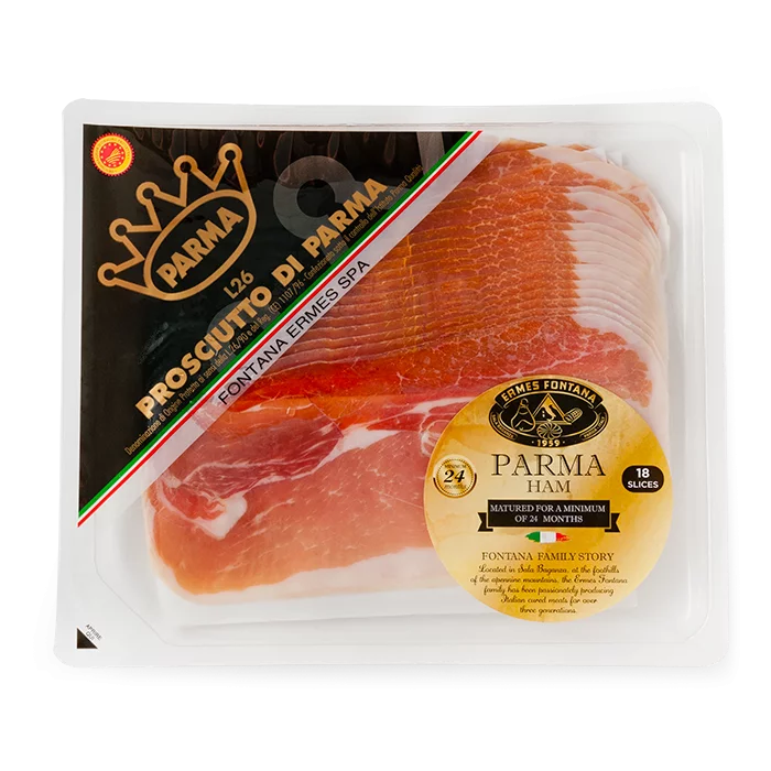 Ermes Fontana Sliced Parma Ham (24 Month Aged) DOP - 250g