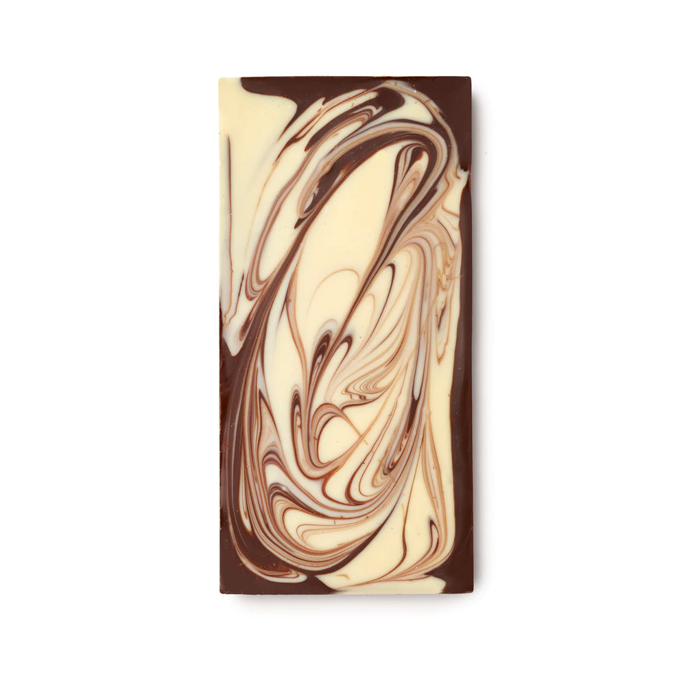 The Chocolate Society Peppermint Swirl Dark & White Chocolate Bar - 80g