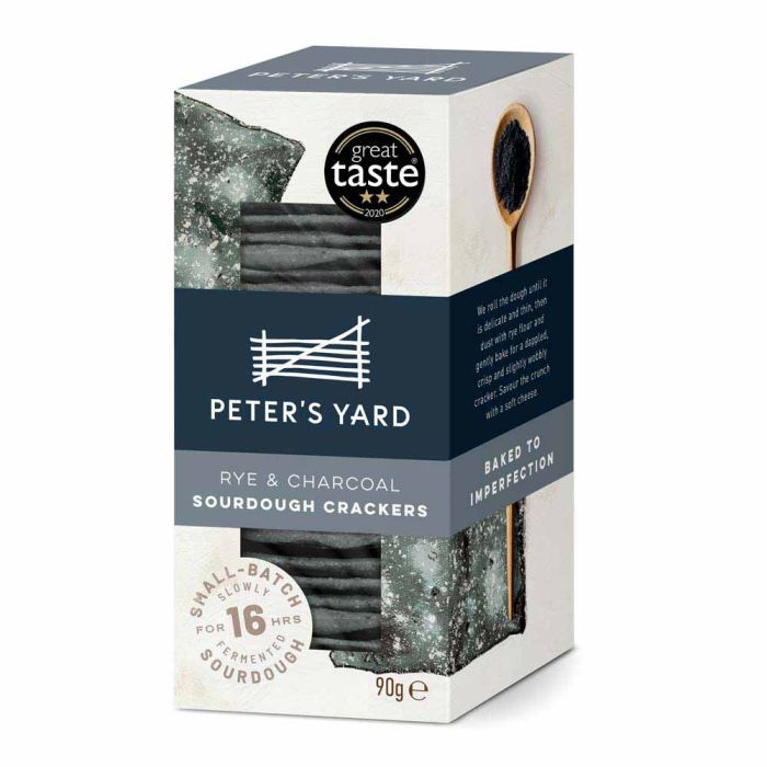 Peter's Yard Rye & Charcoal Sourdough Crackers 90g