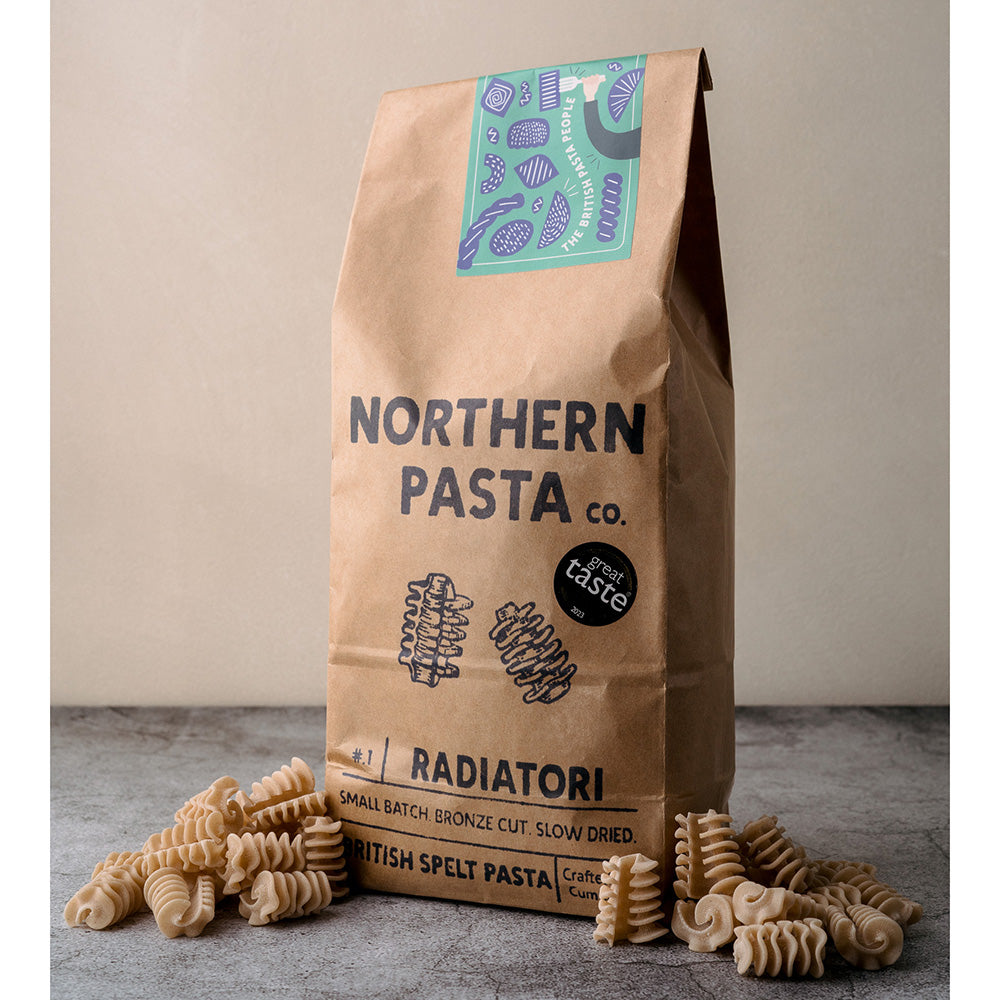 Little Radiator Pasta Northern Pasta Co. Radiatori British Spelt Pasta 450g | Ratton Pantry