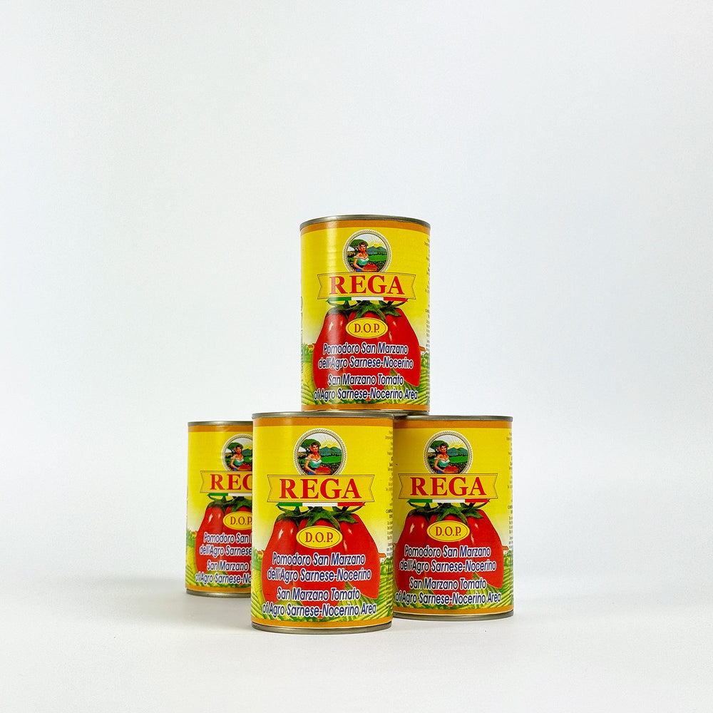 Rega San Marzano DOP Authentic Whole Peeled Plum Tomatoes - 400g Tin