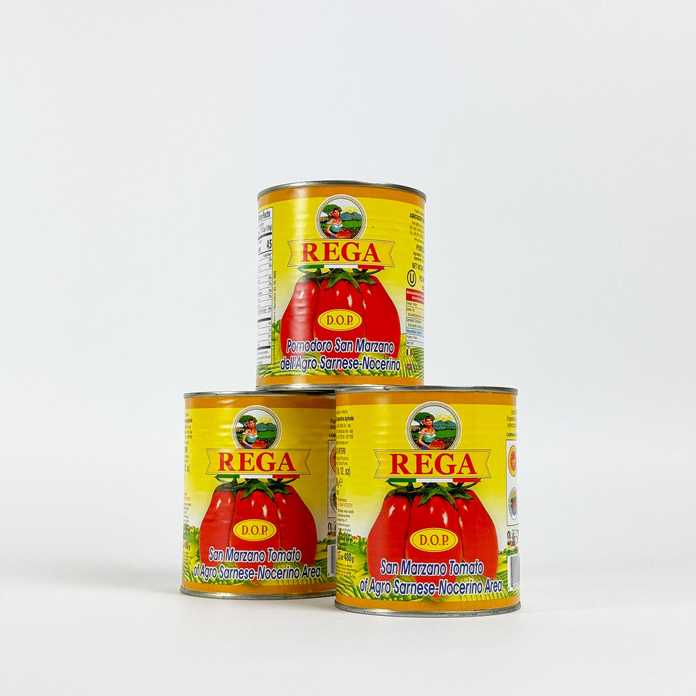 Rega San Marzano DOP Authentic Whole Peeled Plum Tomatoes - 800g Tin
