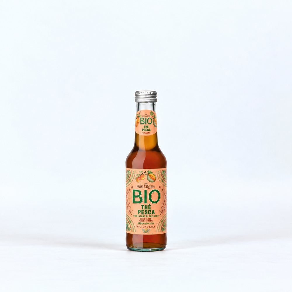 Tomarchio Organic Peach and Melon Tea Sparkling Drink 275ml