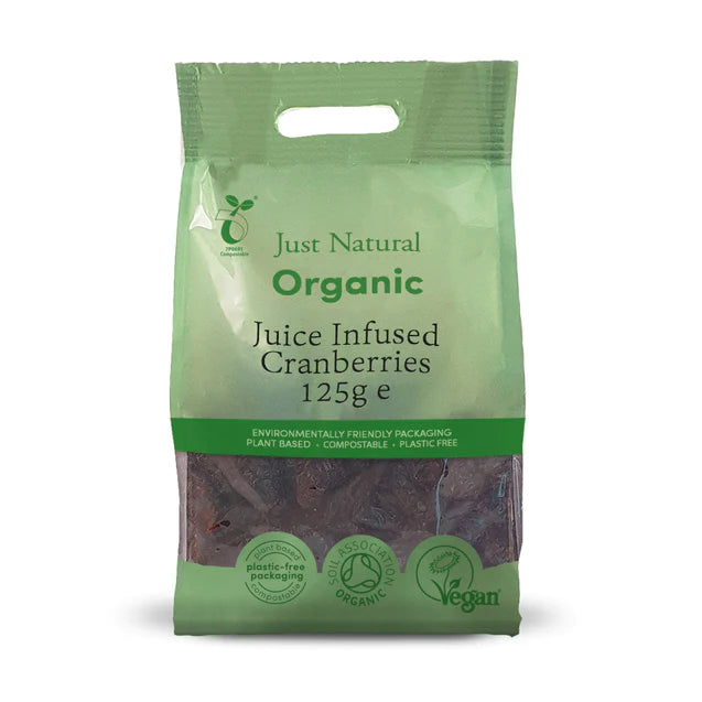 Just Natural Organic Juice Infused Cranberries