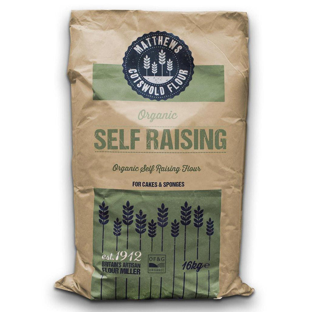 Matthews Cotswold Organic Plain Flour 16kg | UK