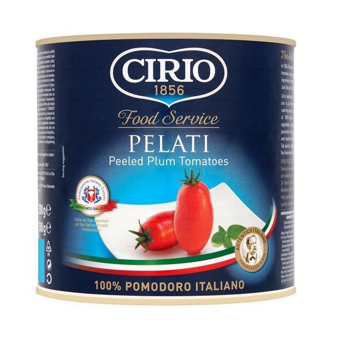 Cirio Food Service Pelati Peeled Plum Tomatoes - 2.5kg