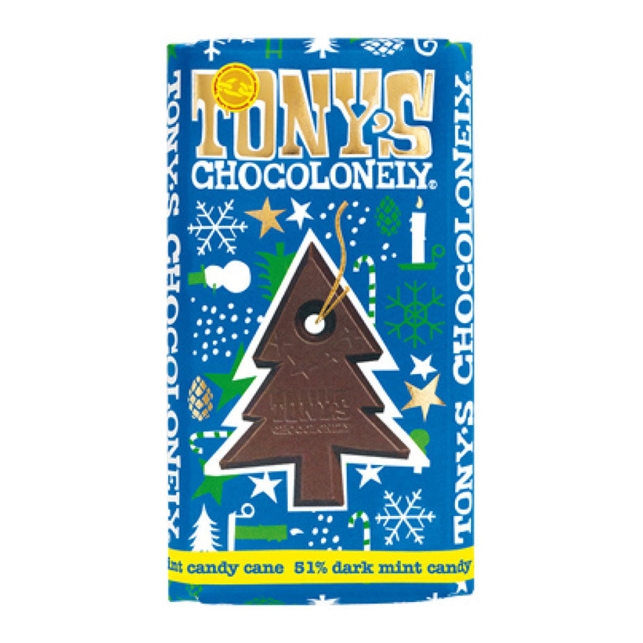 Tony's Chocolonely Dark Chocolate 51% Mint Candy Cane - 180g