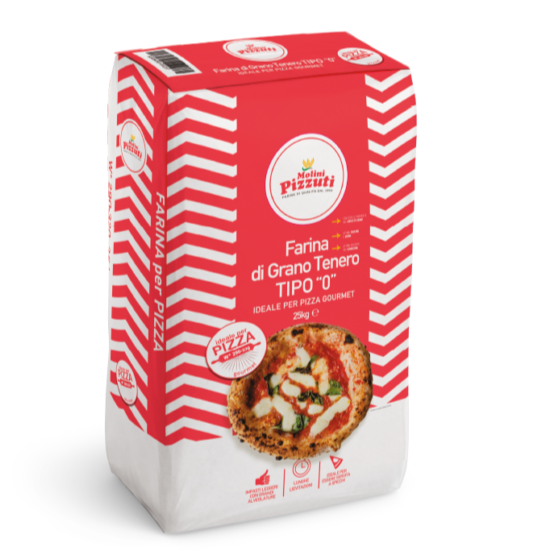 Molini Pizzuti Gourmet Pizza Line Red Bag PLATINUM Italian Flour Tipo "0"