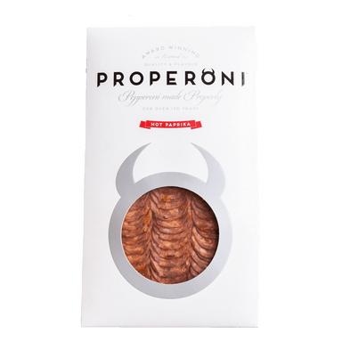 Properoni Sliced Pepperoni 'Hot Paprika' - 80g Pack - Ratton Pantry