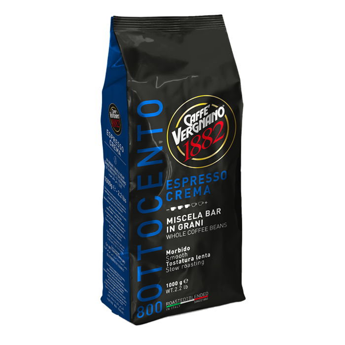 Caffè Vergnano Smooth Espresso 800 Blend Coffee Beans - 1kg