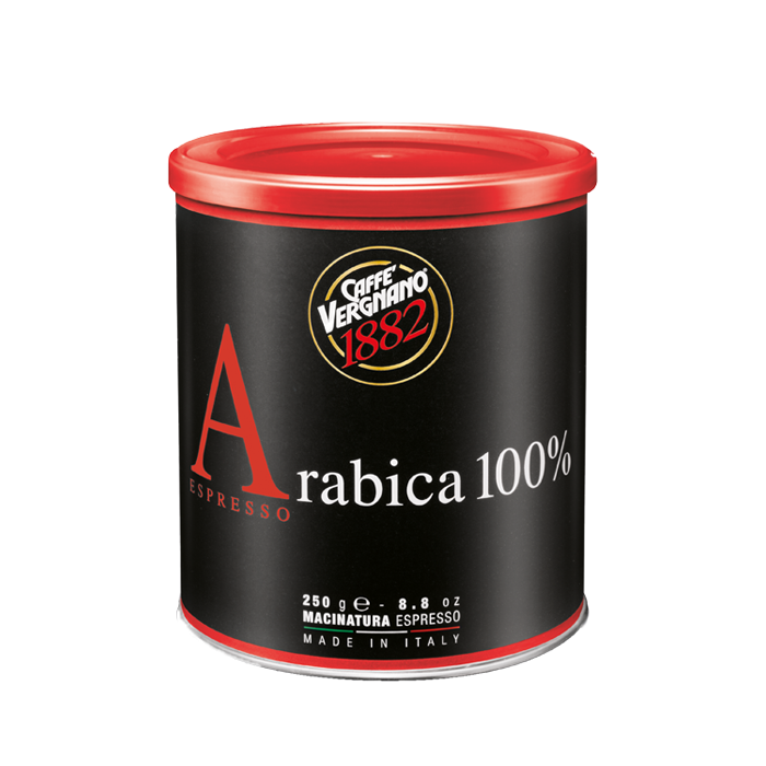 Caffè Vergnano Espresso 100% Arabica Ground Coffee - 250g Tin